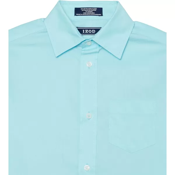 IZOD Boys' Little Long Sleeve Button-Down Collared Dress Shirt with Tie and Chest Pocket