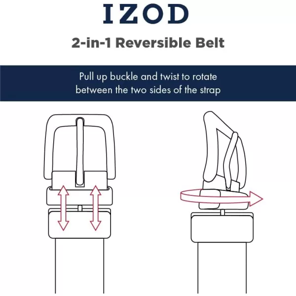 IZOD Boys' Reversible Leather Dress Belt