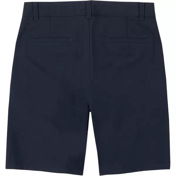 IZOD Boys' School Uniform Flat Front Khaki Shorts, Moisture Wicking Performance Fabric, Wrinkle &amp; Fade Resistant