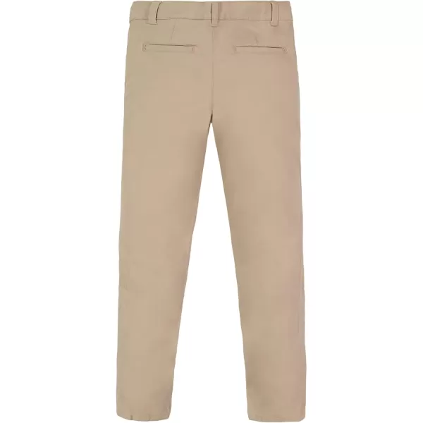 IZOD Girls' School Uniform Adaptive Chino Pants, Adjustable Waistband &amp; Faux Buttons, Velcro Closure
