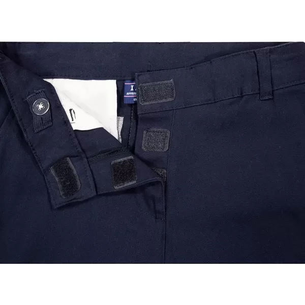 IZOD Girls' School Uniform Adaptive Chino Pants, Adjustable Waistband &amp; Faux Buttons, Velcro Closure