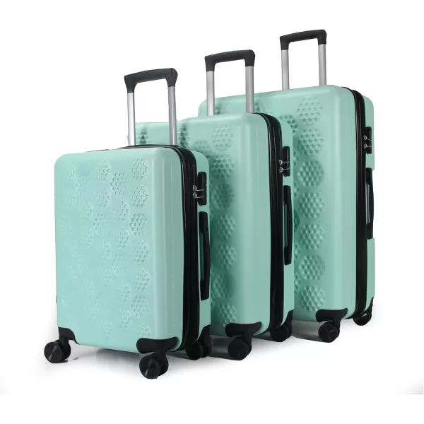 IZOD Golf Expandable ABS Hard shell Lightweight 360 Dual Spinning Wheels Combo Lock 28", 24", 20" 3 Piece Luggage Set 