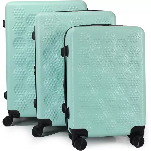 IZOD Golf Expandable ABS Hard shell Lightweight 360 Dual Spinning Wheels Combo Lock 28", 24", 20" 3 Piece Luggage Set 