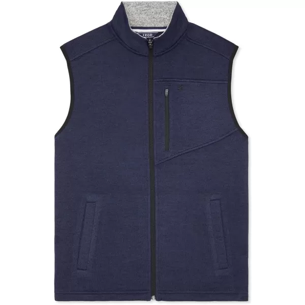 IZOD Men's Advantage Performance Full Zip Sweater Fleece Vest
