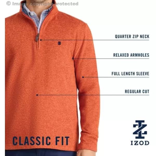 IZOD Men's Advantage Performance Quarter Zip Fleece Pullover Sweatshirt