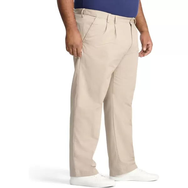 IZOD Men's Big-and-Tall American Chino Double-Pleated Pants
