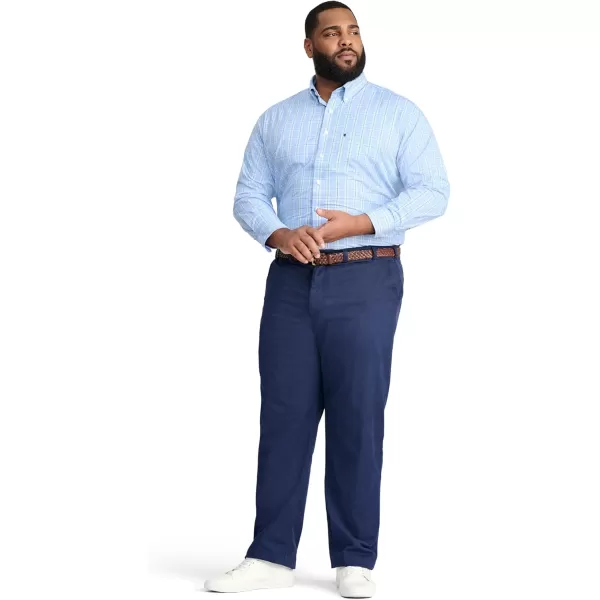 IZOD Men's Big and Tall Performance Stretch Flat Front Pant