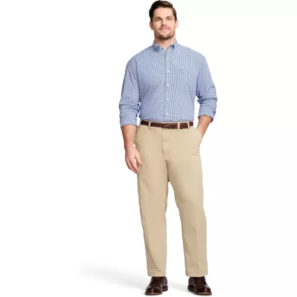 IZOD Men's Big and Tall Performance Stretch Flat Front Pant