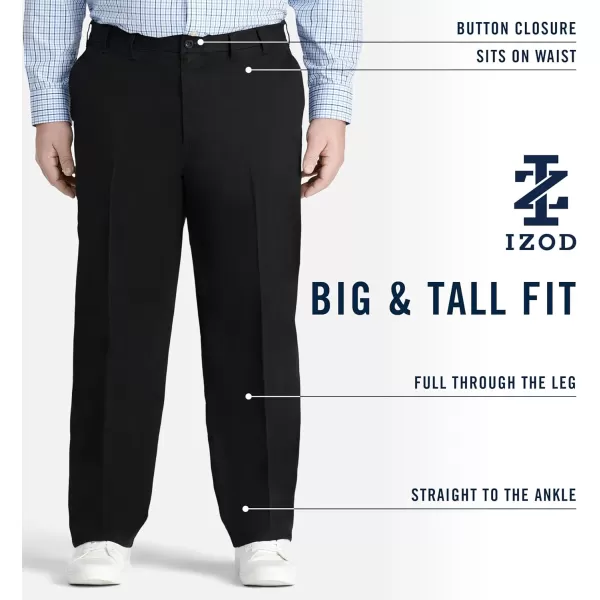 IZOD Men's Big and Tall Performance Stretch Flat Front Pant