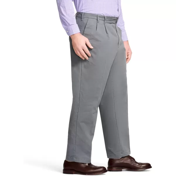 IZOD Men's Big and Tall Performance Stretch Pleated Pant