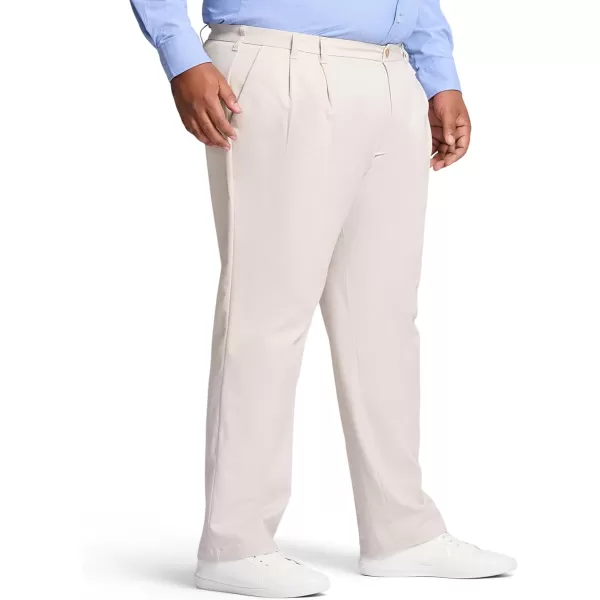 IZOD Men's Big and Tall Performance Stretch Pleated Pant
