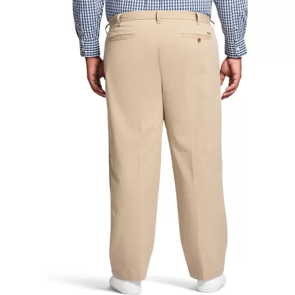 IZOD Men's Big and Tall Performance Stretch Pleated Pant
