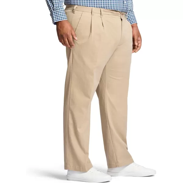 IZOD Men's Big and Tall Performance Stretch Pleated Pant