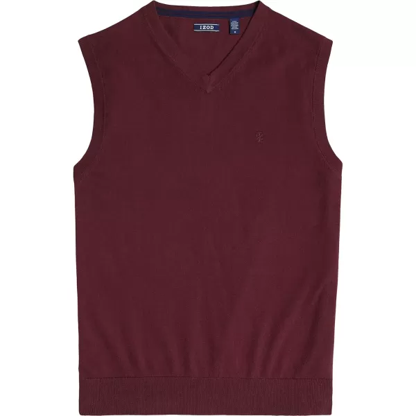 IZOD Men's Big and Tall Premium Essentials Solid V-Neck 12 Gauge Vest Pullover