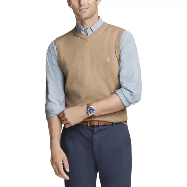 IZOD Men's Big and Tall Premium Essentials Solid V-Neck 12 Gauge Vest Pullover
