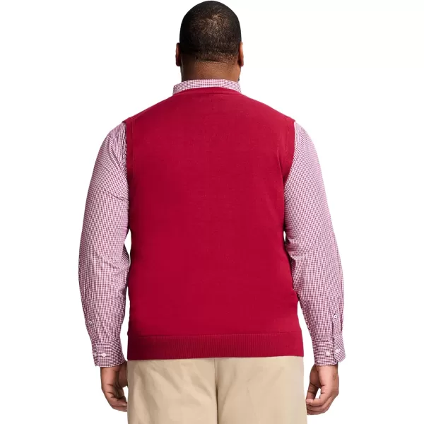 IZOD Men's Big and Tall Premium Essentials Solid V-Neck 12 Gauge Vest Pullover