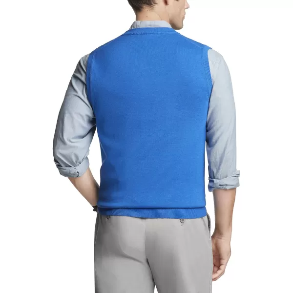 IZOD Men's Big and Tall Premium Essentials Solid V-Neck 12 Gauge Vest Pullover