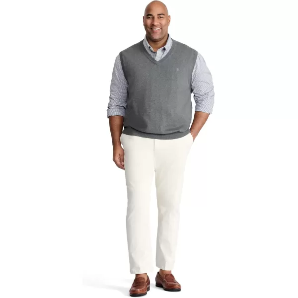 IZOD Men's Big and Tall Premium Essentials Solid V-Neck 12 Gauge Vest Pullover