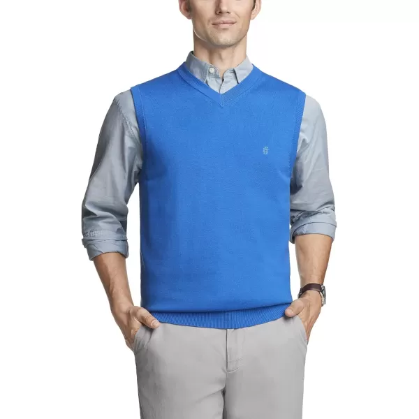 IZOD Men's Big and Tall Premium Essentials Solid V-Neck 12 Gauge Vest Pullover