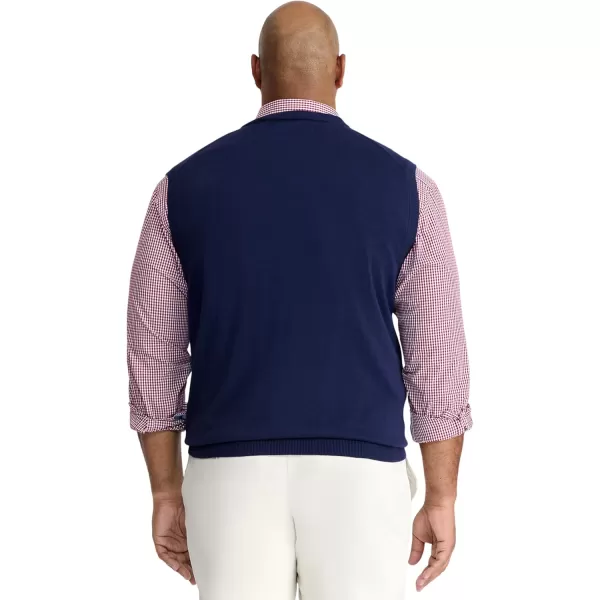 IZOD Men's Big and Tall Premium Essentials Solid V-Neck 12 Gauge Vest Pullover
