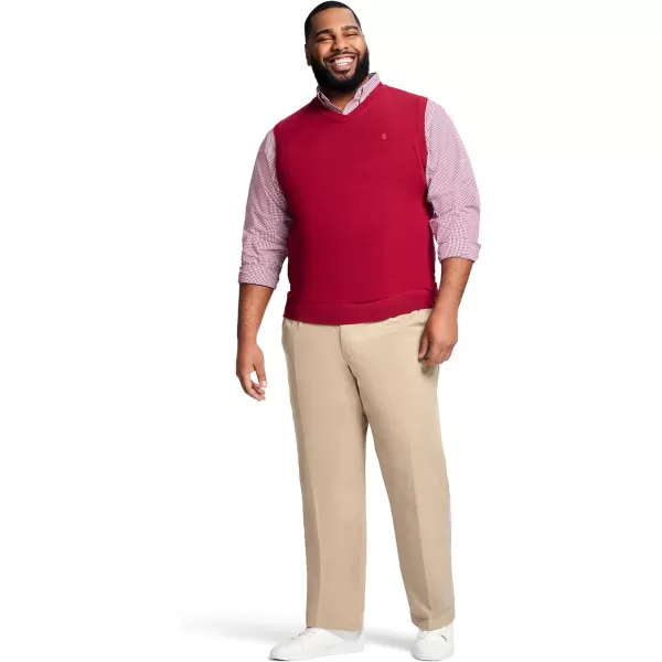 IZOD Men's Big and Tall Premium Essentials Solid V-Neck 12 Gauge Vest Pullover