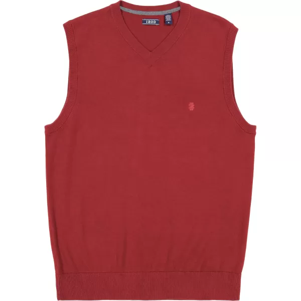 IZOD Men's Big and Tall Premium Essentials Solid V-Neck 12 Gauge Vest Pullover