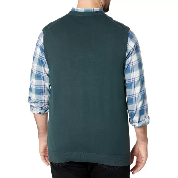 IZOD Men's Big and Tall Premium Essentials Solid V-Neck 12 Gauge Vest Pullover