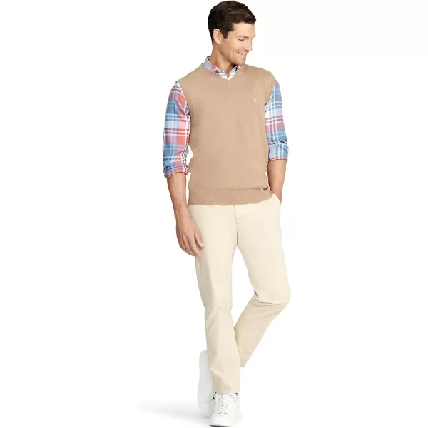 IZOD Men's Big and Tall Premium Essentials Solid V-Neck 12 Gauge Vest Pullover