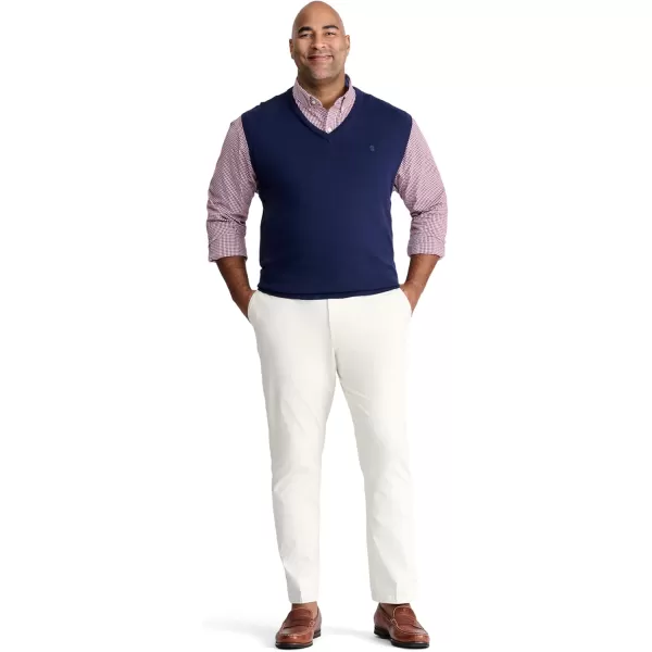 IZOD Men's Big and Tall Premium Essentials Solid V-Neck 12 Gauge Vest Pullover