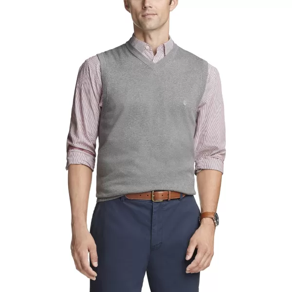 IZOD Men's Big and Tall Premium Essentials Solid V-Neck 12 Gauge Vest Pullover