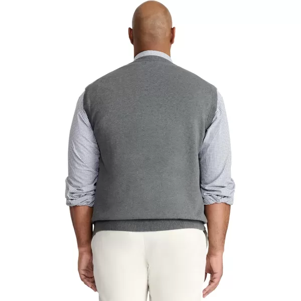IZOD Men's Big and Tall Premium Essentials Solid V-Neck 12 Gauge Vest Pullover
