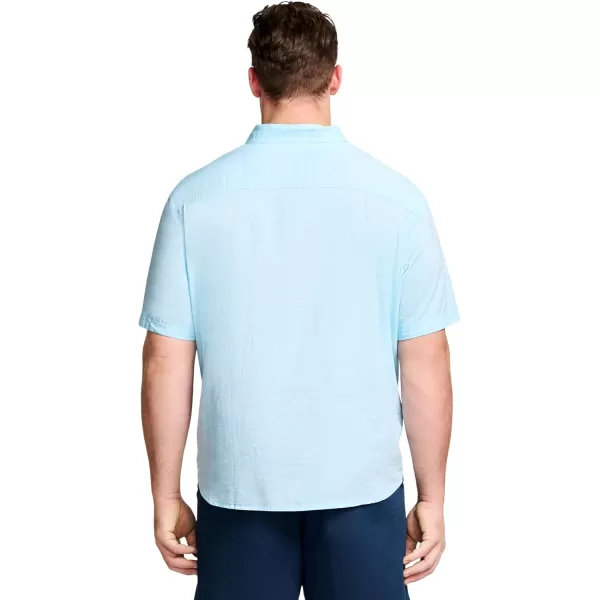 IZOD Men's Big and Tall Saltwater Dockside Short Sleeve Button Down Shirt