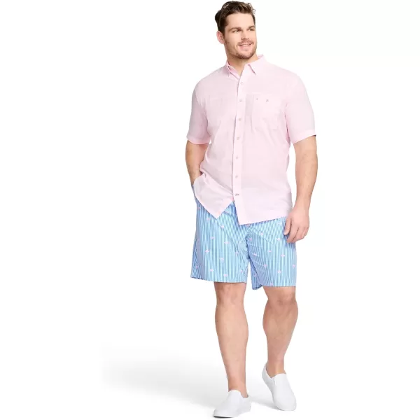 IZOD Men's Big and Tall Saltwater Dockside Short Sleeve Button Down Shirt