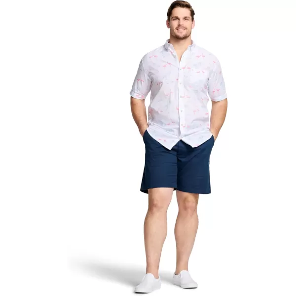 IZOD Men's Big and Tall Saltwater Dockside Short Sleeve Button Down Shirt