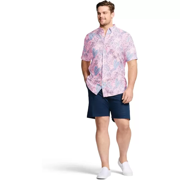 IZOD Men's Big and Tall Saltwater Dockside Short Sleeve Button Down Shirt