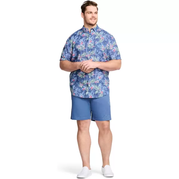 IZOD Men's Big and Tall Saltwater Dockside Short Sleeve Button Down Shirt