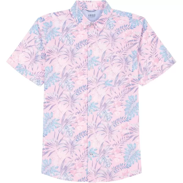 IZOD Men's Big and Tall Saltwater Dockside Short Sleeve Button Down Shirt