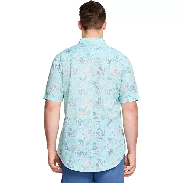 IZOD Men's Big and Tall Saltwater Dockside Short Sleeve Button Down Shirt