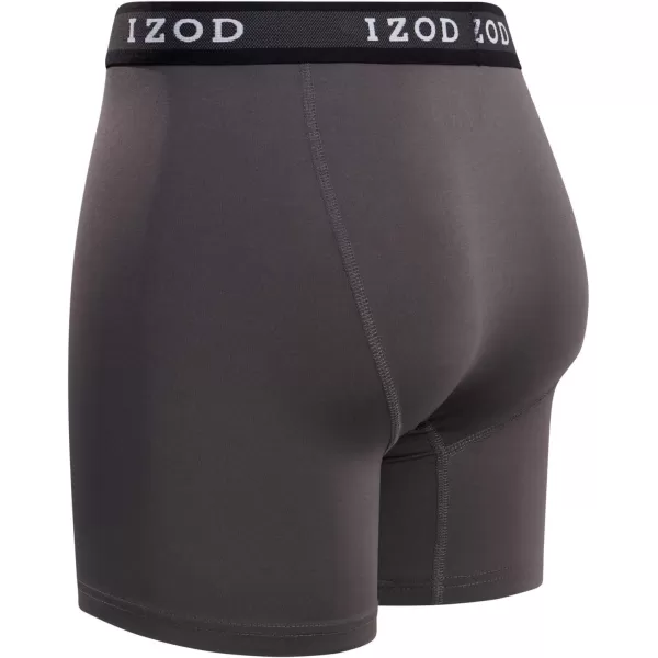 IZOD Men's Boxer Brief – 10 Pack Performance Boxers for Men with Mesh Functional Fly - Soft Stretch Boxers for Men 