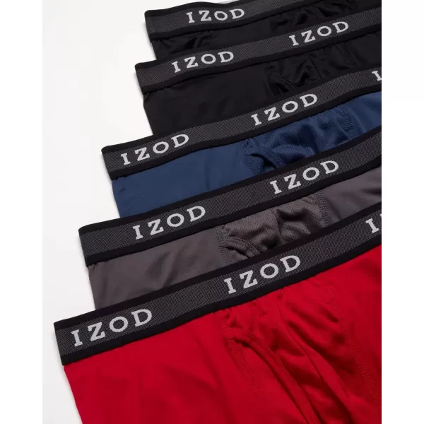IZOD Men's Boxer Brief – 10 Pack Performance Boxers for Men with Mesh Functional Fly - Soft Stretch Boxers for Men 