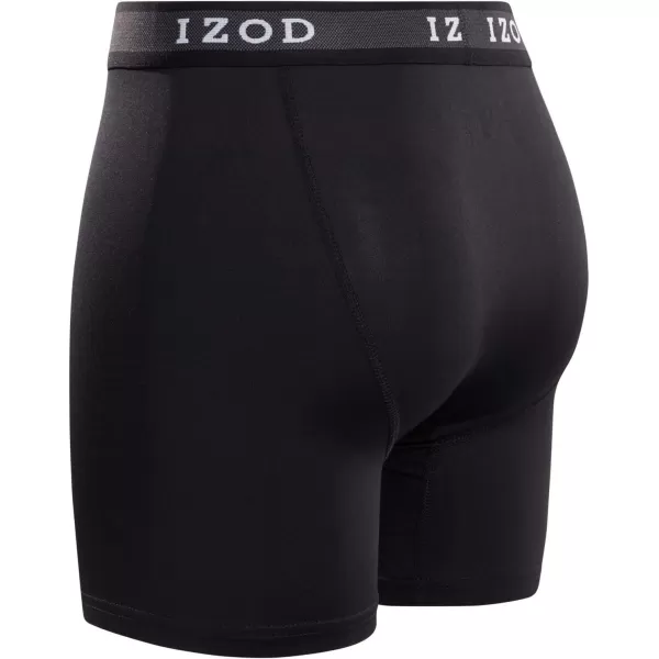 IZOD Men's Boxer Brief – 10 Pack Performance Boxers for Men with Mesh Functional Fly - Soft Stretch Boxers for Men 
