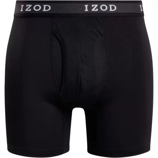 IZOD Men's Boxer Brief – 10 Pack Performance Boxers for Men with Mesh Functional Fly - Soft Stretch Boxers for Men 
