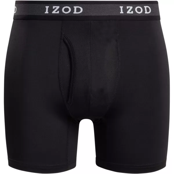 IZOD Men's Boxer Brief – 10 Pack Performance Boxers for Men with Mesh Functional Fly - Soft Stretch Boxers for Men 