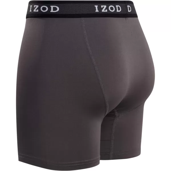 IZOD Men's Boxer Brief – 10 Pack Performance Boxers for Men with Mesh Functional Fly - Soft Stretch Boxers for Men 