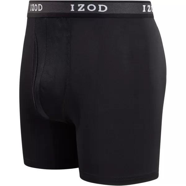 IZOD Men's Boxer Brief – 10 Pack Performance Boxers for Men with Mesh Functional Fly - Soft Stretch Boxers for Men 
