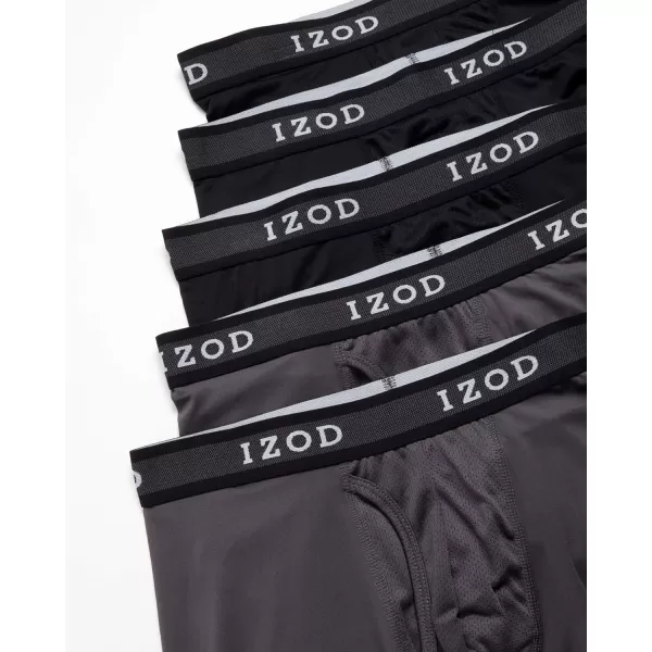 IZOD Men's Boxer Brief – 10 Pack Performance Boxers for Men with Mesh Functional Fly - Soft Stretch Boxers for Men 