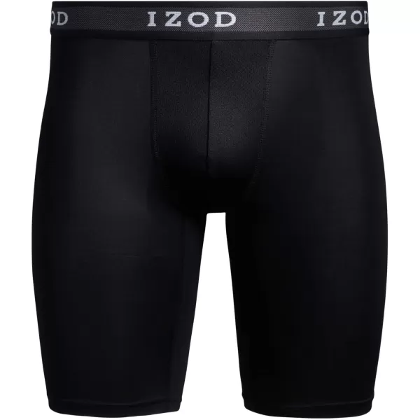 IZOD Men's Boxer Briefs - 10 Pack Long Leg Performance Boxers for Men with Contour Pouch - Big and Tall Mens Underwear S-2XL