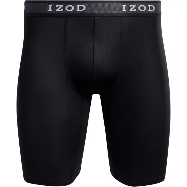IZOD Men's Boxer Briefs - 10 Pack Long Leg Performance Boxers for Men with Contour Pouch - Big and Tall Mens Underwear S-2XL