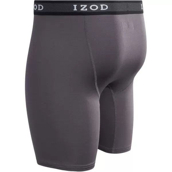 IZOD Men's Boxer Briefs - 10 Pack Long Leg Performance Boxers for Men with Contour Pouch - Big and Tall Mens Underwear S-2XL