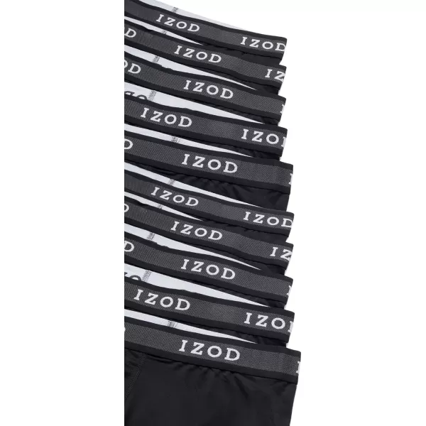 IZOD Men's Boxer Briefs - 10 Pack Long Leg Performance Boxers for Men with Contour Pouch - Big and Tall Mens Underwear S-2XL